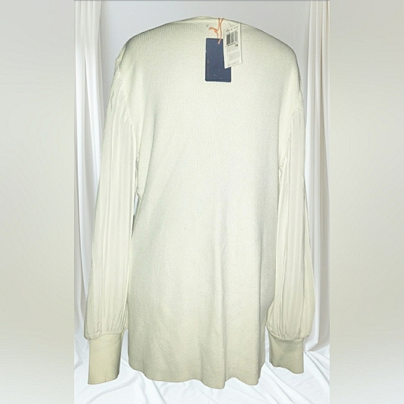 Holiday 1XL Boho Career Knit Popover Soft Stretch Long Pleated Sleeve Sweater - Picture 6 of 8